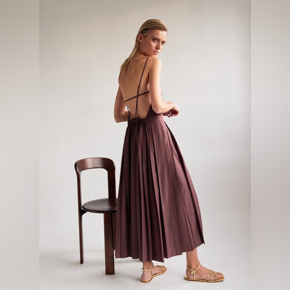 Tibi Italian Sporty Nylon Overall Dress Cinnamon - size 2 - Picture 2 of 4